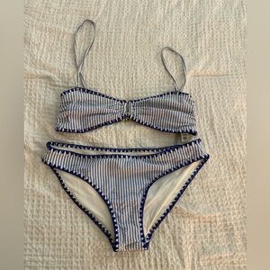 Vineyard Vines Blue and White Striped Bikini